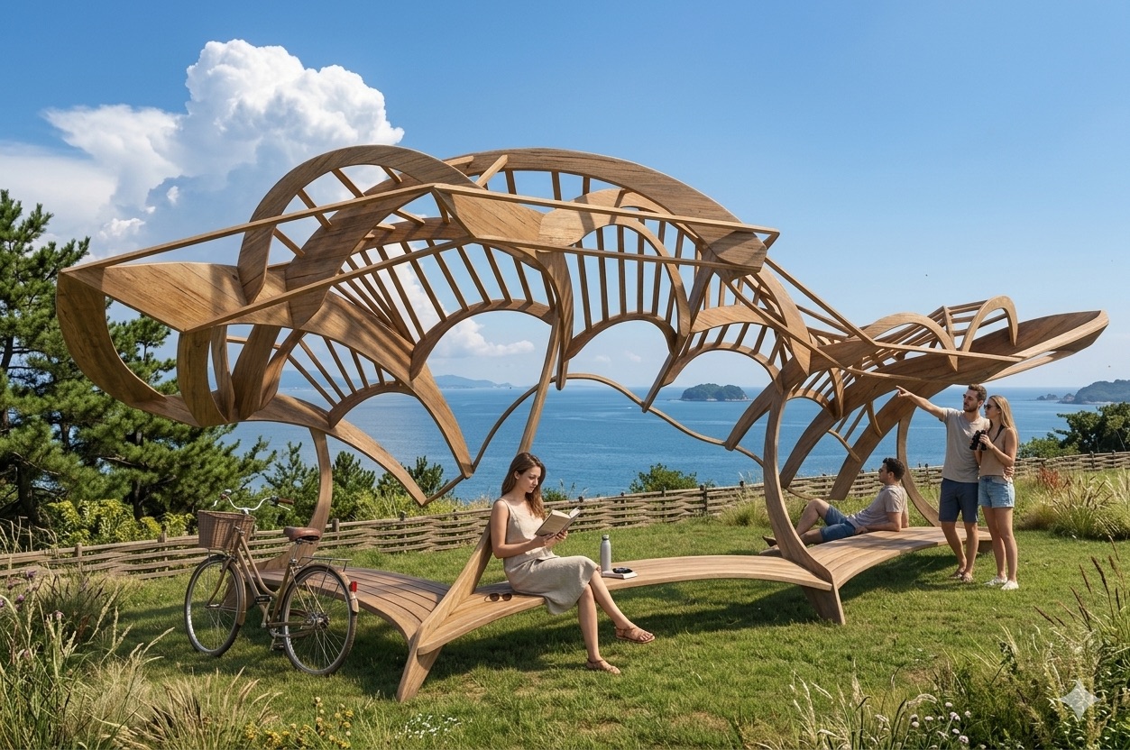 Seaside pergola visualization